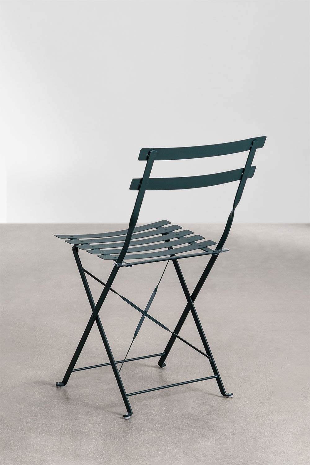 Sergey round garden table set, Ø60 cm, made of steel and two folding garden chairs, gallery image 9