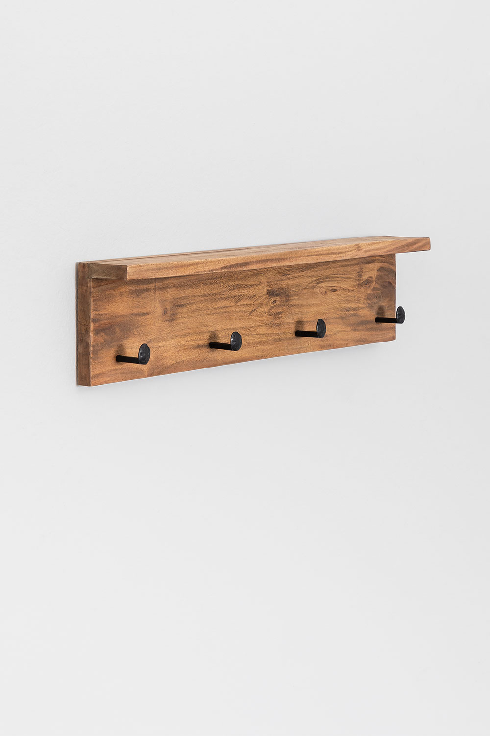 Recycled Wood Wall Coat Rack Shelf Gerhan SKLUM