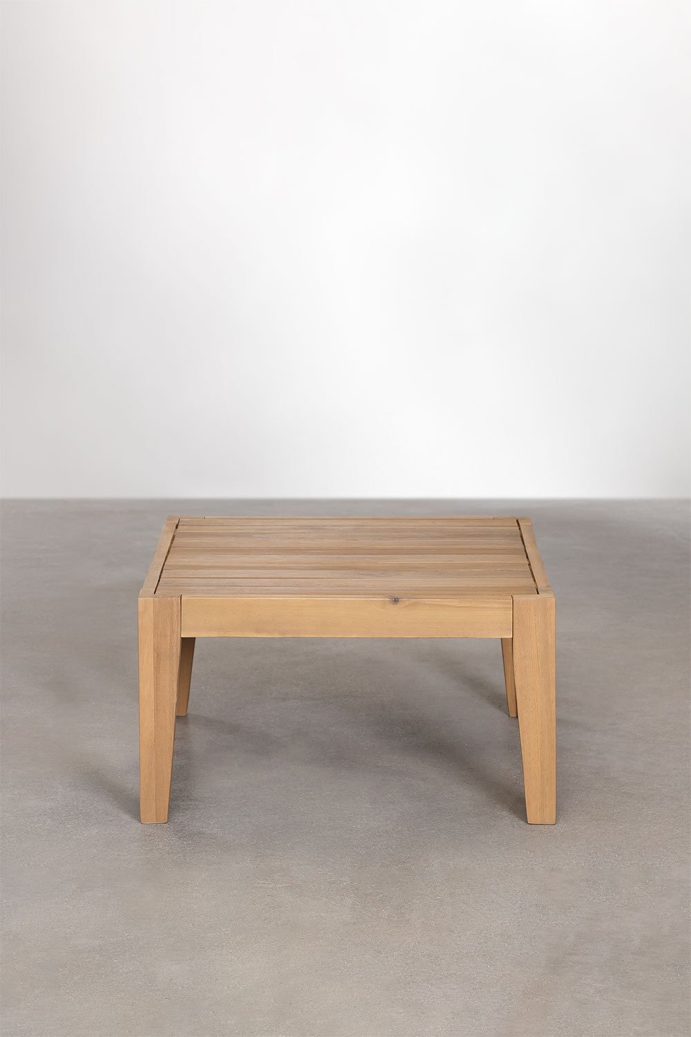 Square garden coffee table 60x60 cm in acacia wood Filips, gallery image 3