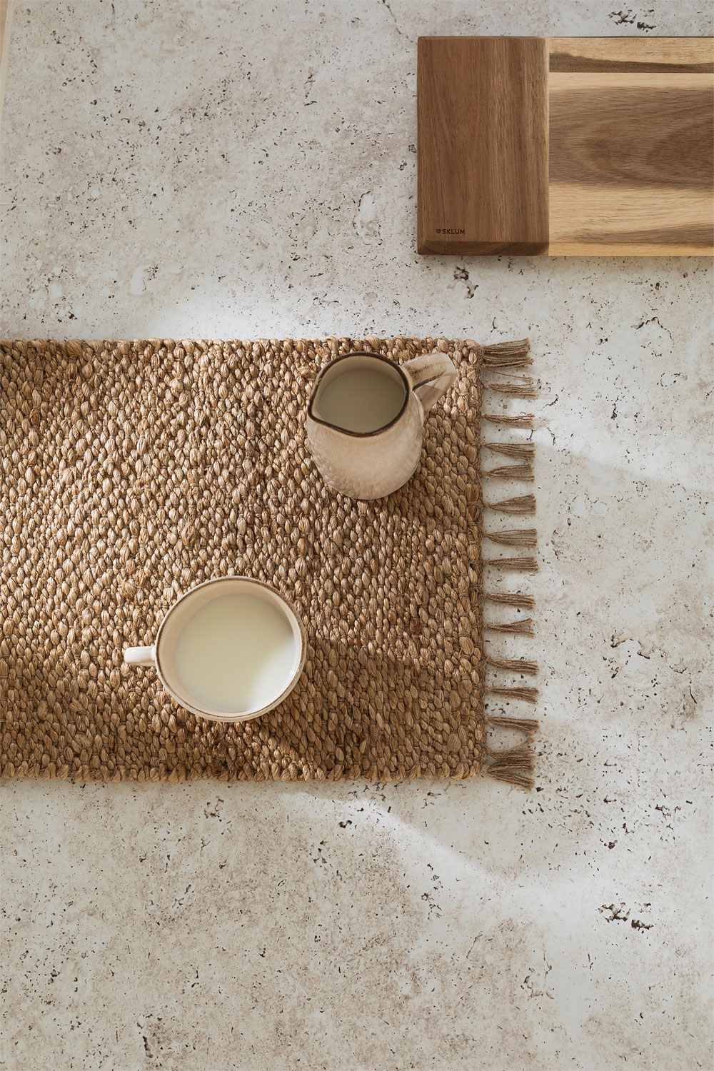 Ranulfe jute and cotton placemat - SKLUM