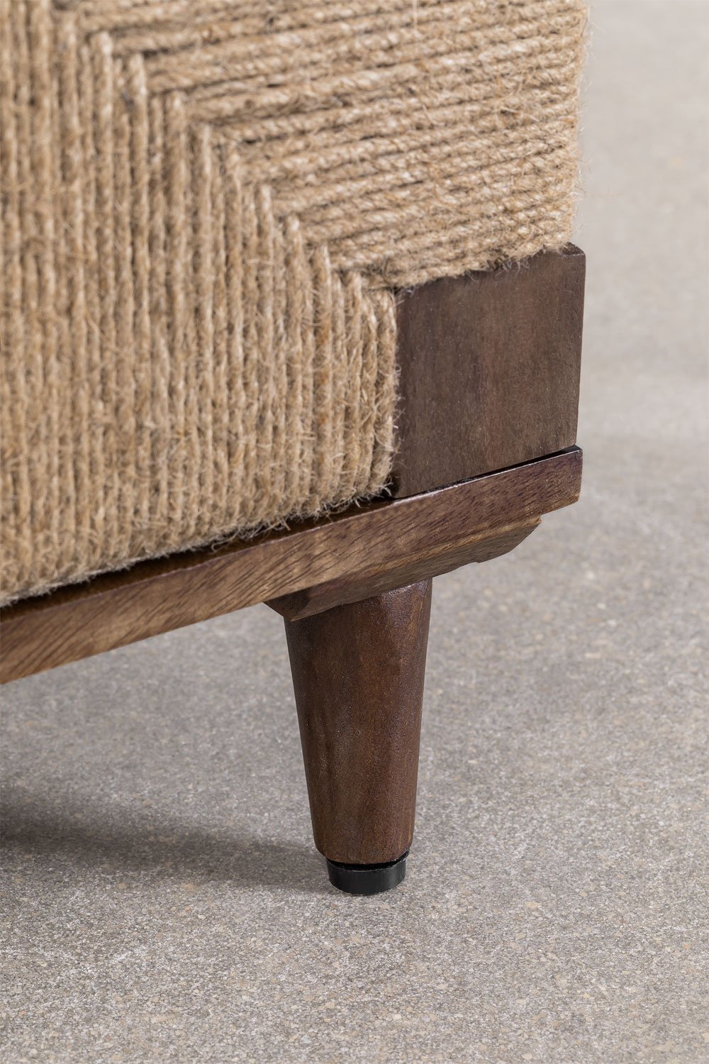 Evans mango wood and jute bedside table, gallery image 7