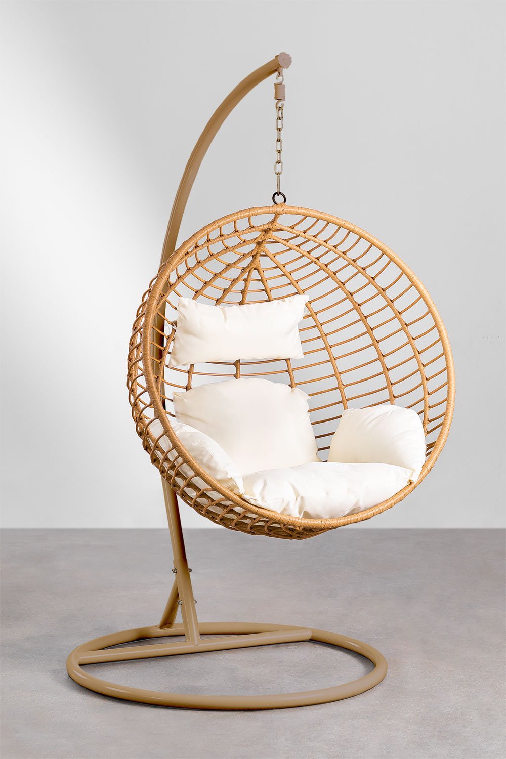 Yosif garden hanging chair with cushion, gallery image 1