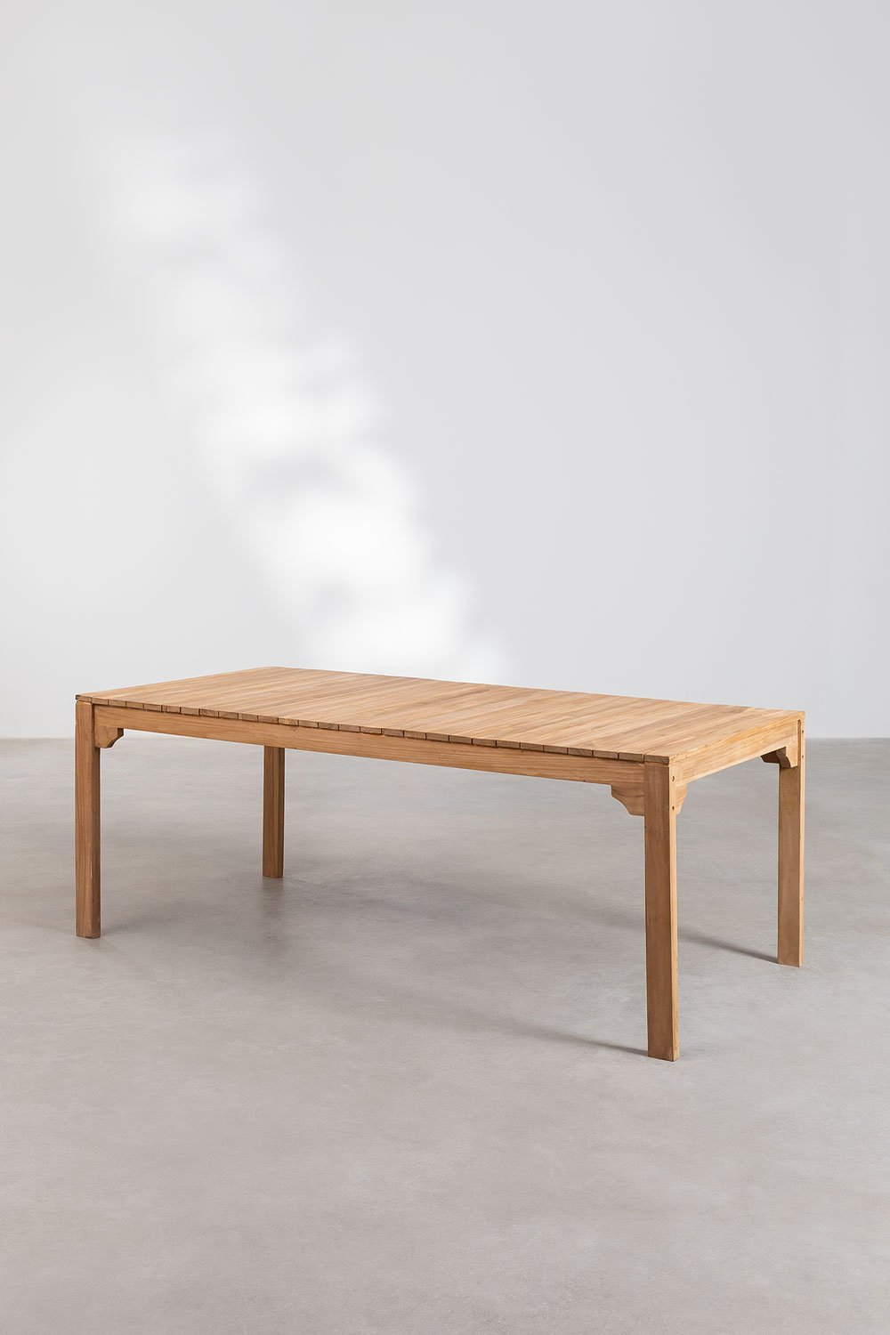 Rectangular Teak Wood Garden Table (200x100 cm) Donal, gallery image 2