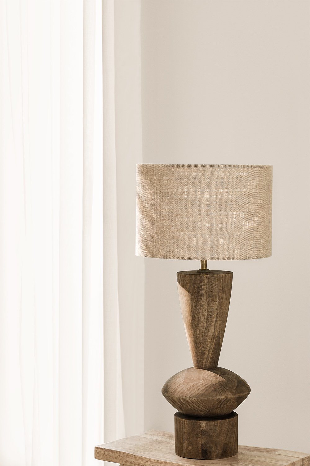 Baily Mango Wood Table Lamp Base, gallery image 1