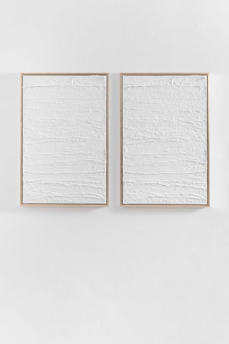 Leclerc set of 2 embossed plaster pictures (60x90 cm)