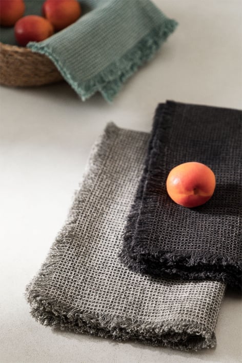 Set of 3 Sategui cotton kitchen towels