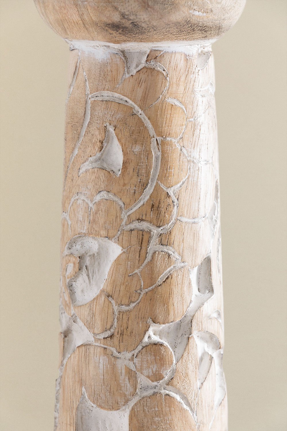 Set of 2 Biny mango wood candlesticks         , gallery image 5