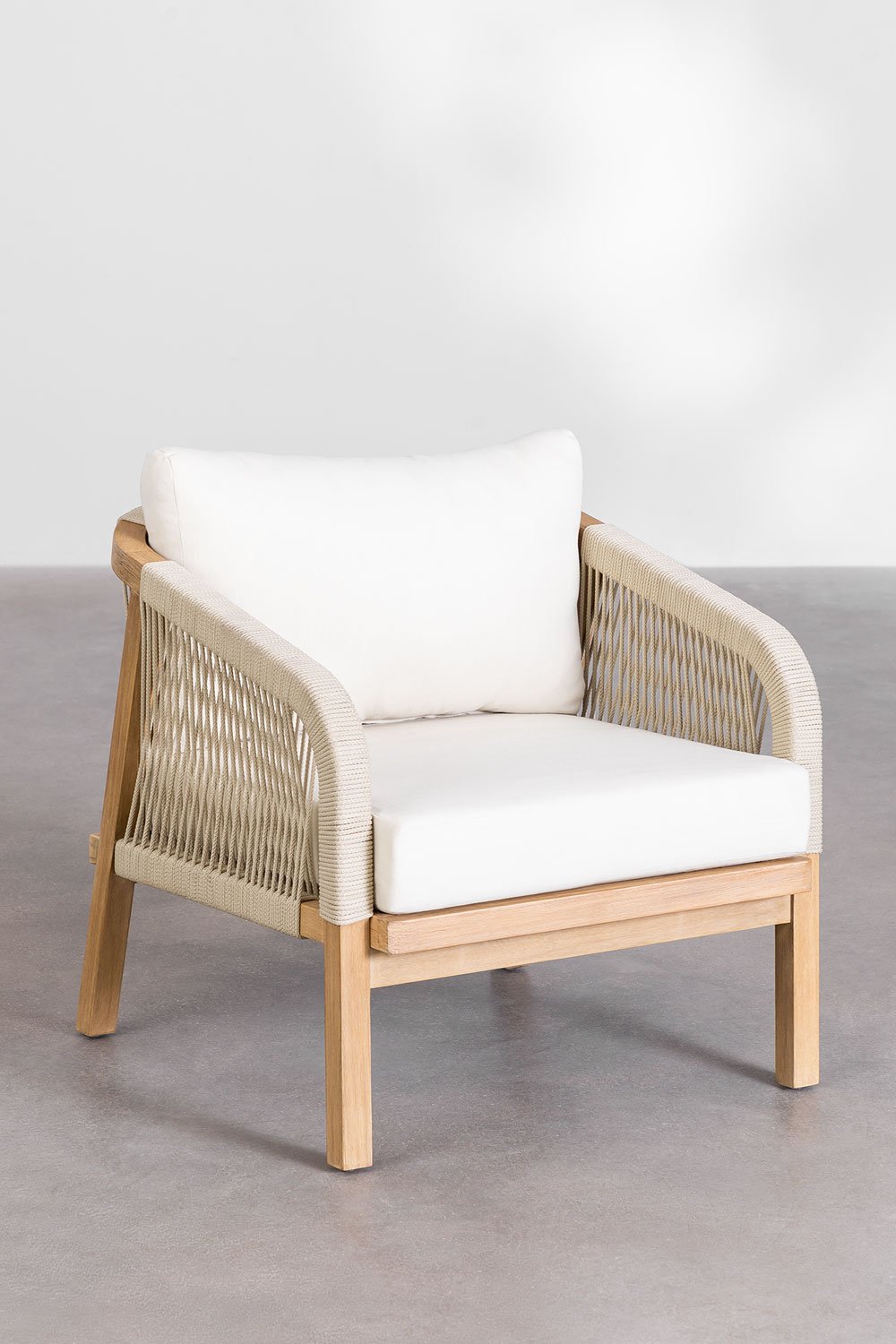 Dubai acacia wood garden armchair, gallery image 2