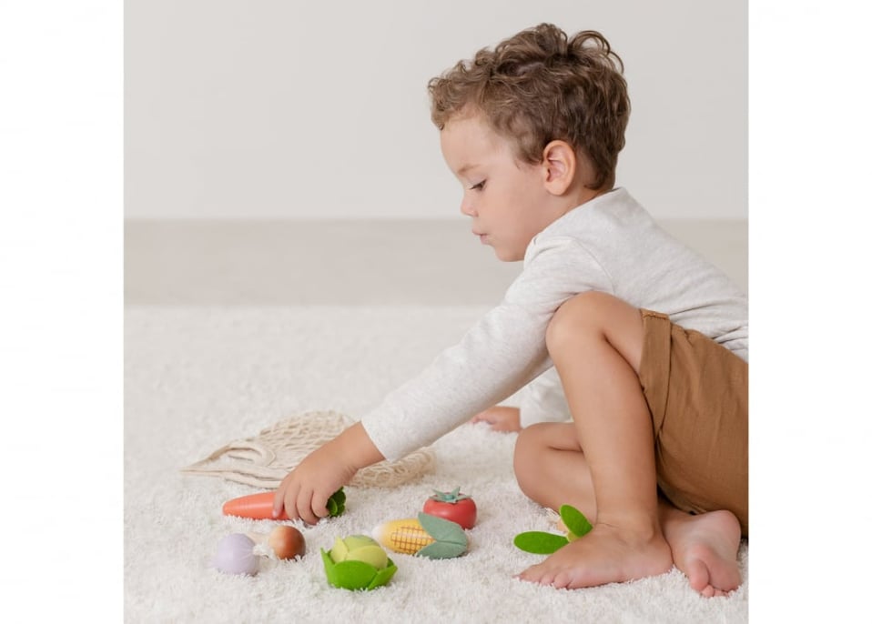 Griner Kids wooden vegetable set