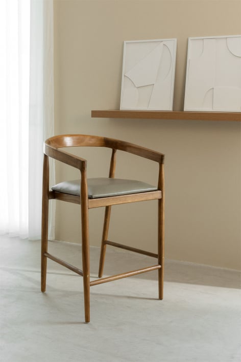 High Leather Stool (70 cm) Visby