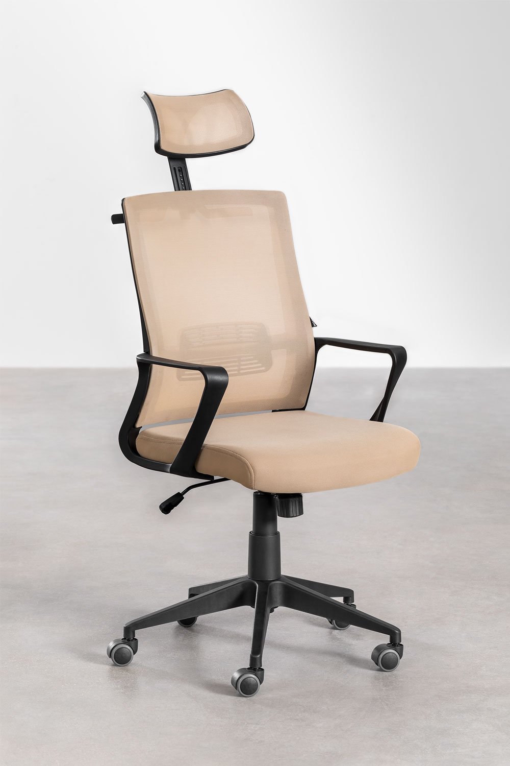 Office Chair with Wheels and Headrest Teill Black, gallery image 2