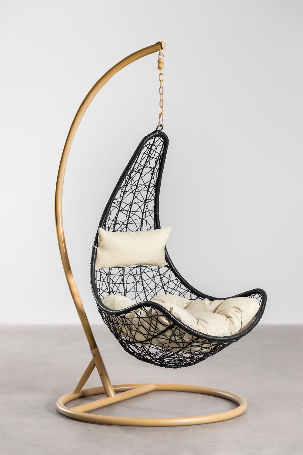Danail hanging garden chair with cushion, gallery image 1