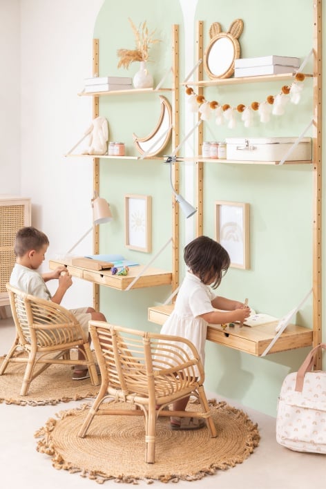 Bamboo Modular Wall Shelves Kolex