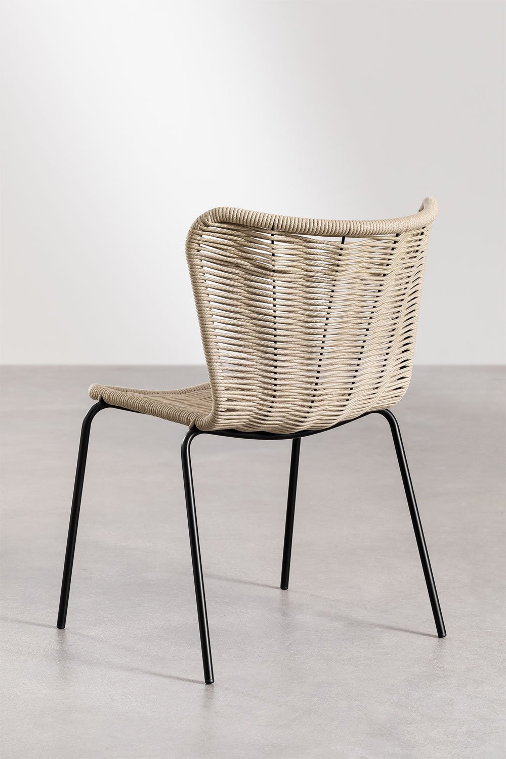 Keiller stackable garden chair in braided rope, gallery image 5