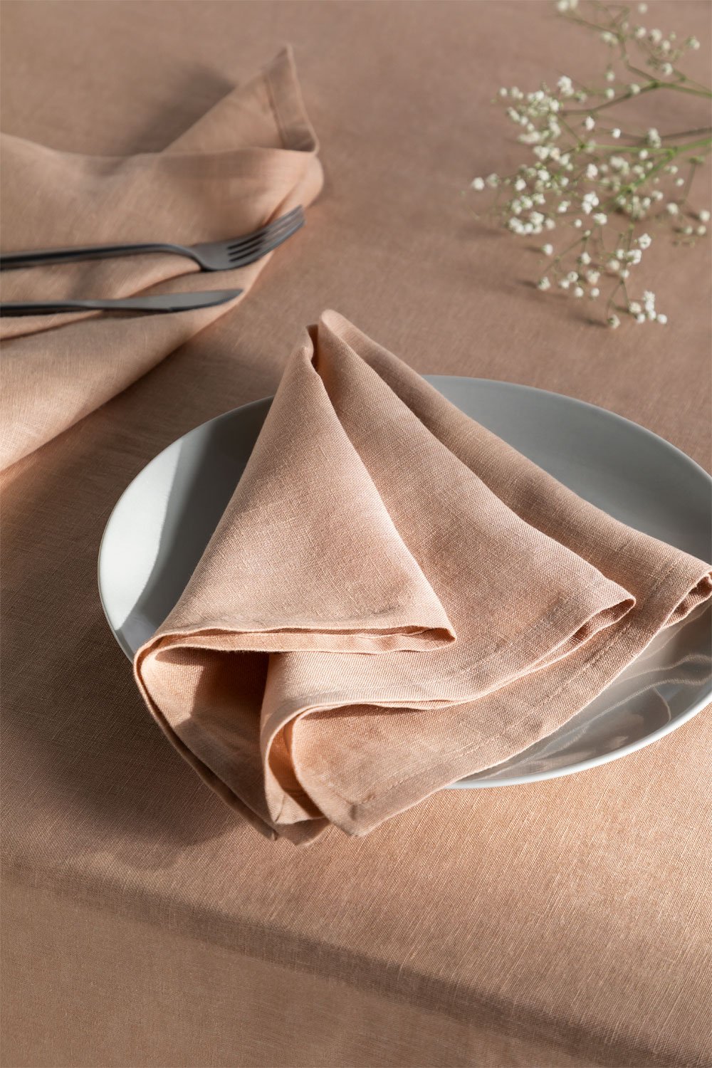 Pack of 2 Zendan linen napkins, gallery image 6