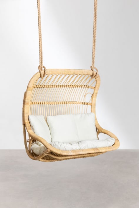 Taveira hanging rattan garden chair