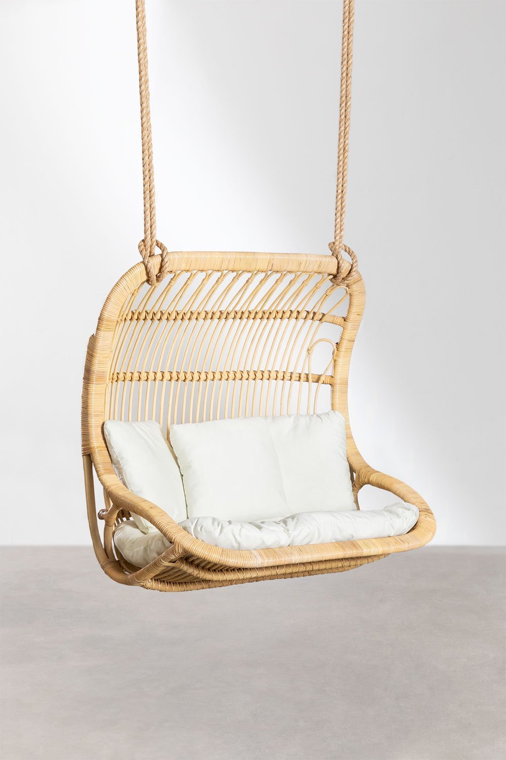 Taveira hanging rattan garden chair, gallery image 1