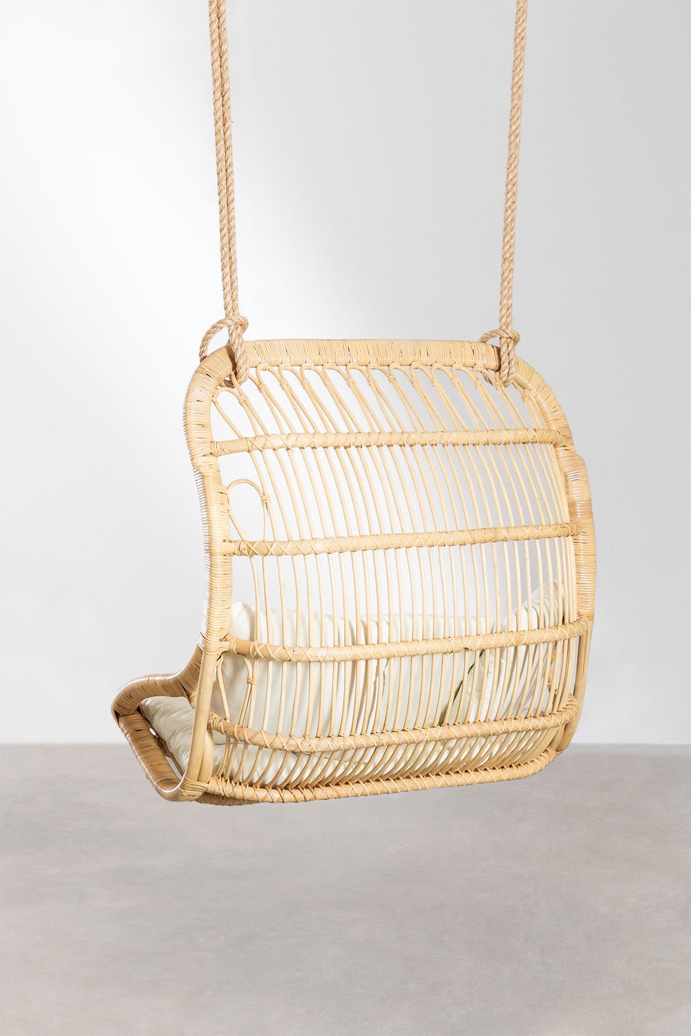 Taveira hanging rattan garden chair, gallery image 2