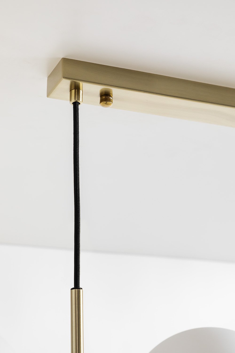 Uvol iron and glass ball ceiling lamp, gallery image 4