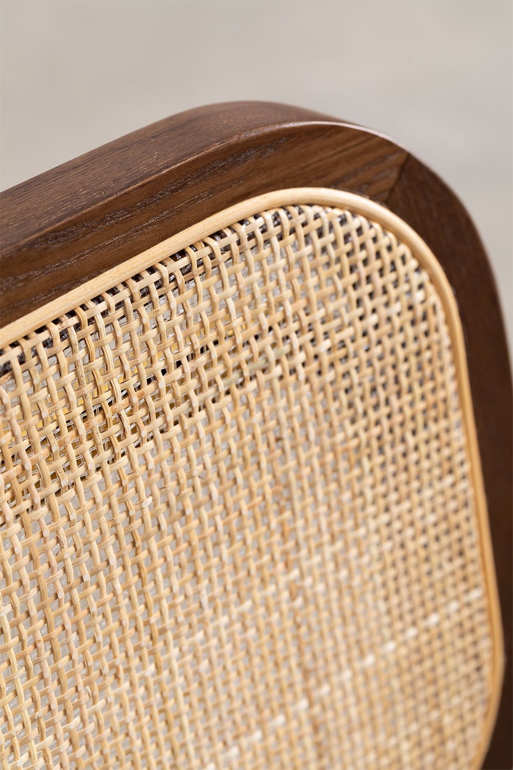 Tento Gold Vintage rattan dining chair with armrests, gallery image 5