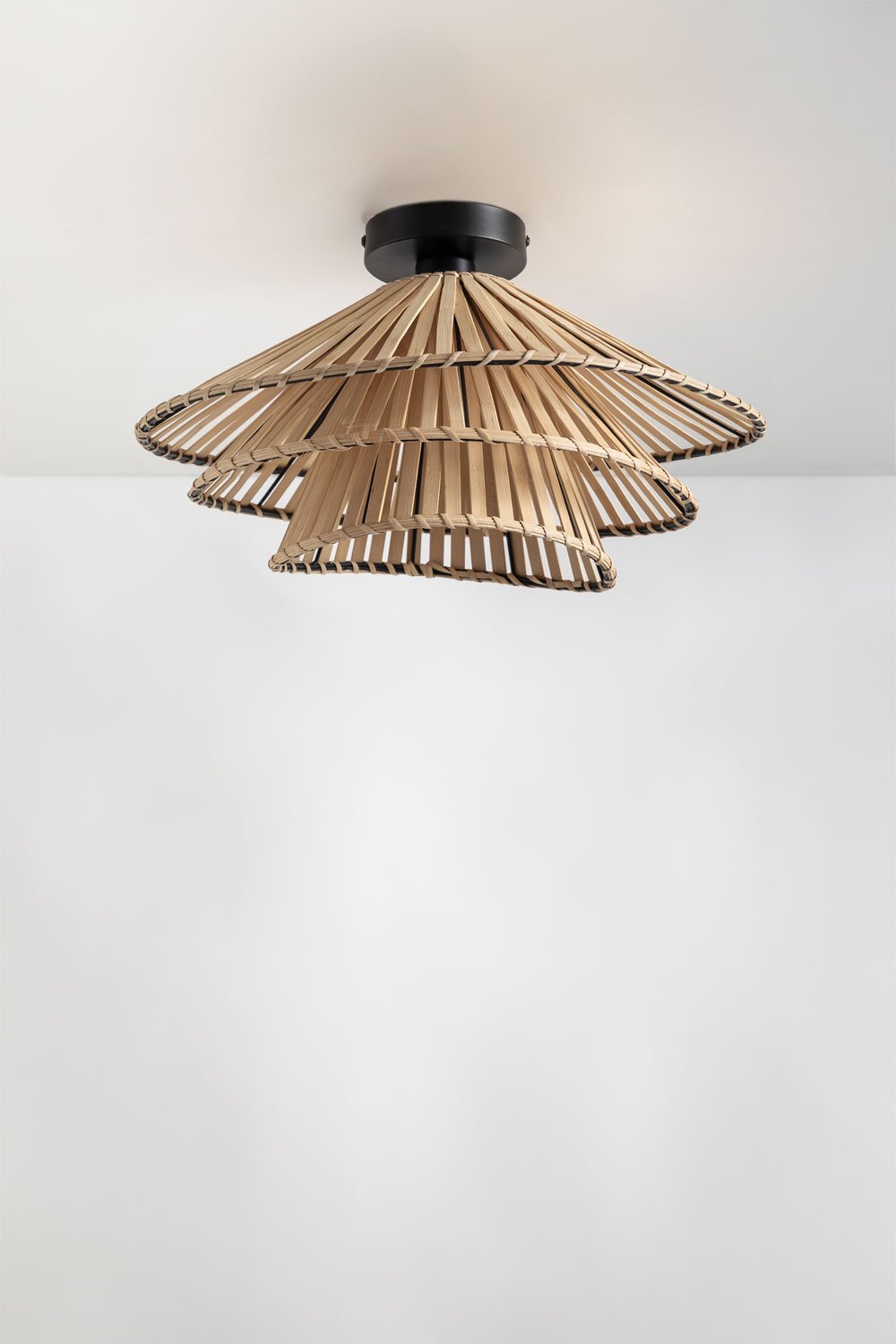Taroucas bamboo ceiling lamp, gallery image 1