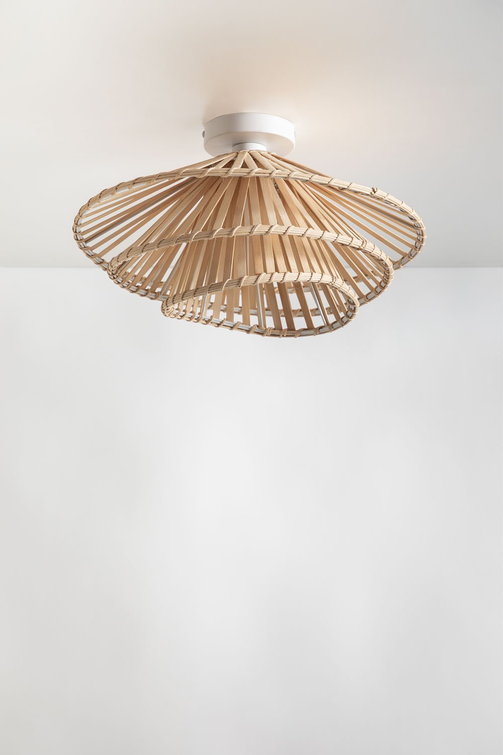 Taroucas bamboo ceiling lamp, gallery image 1