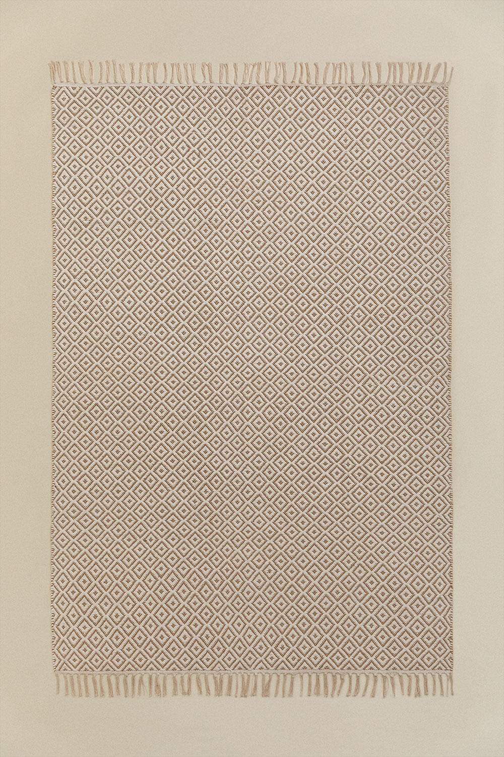Rectangular rug 120x200 cm in cotton and Durat jute - SKLUM