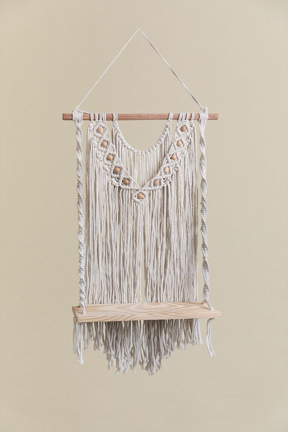 Lucretia macrame tapestry wall shelf, gallery image 2