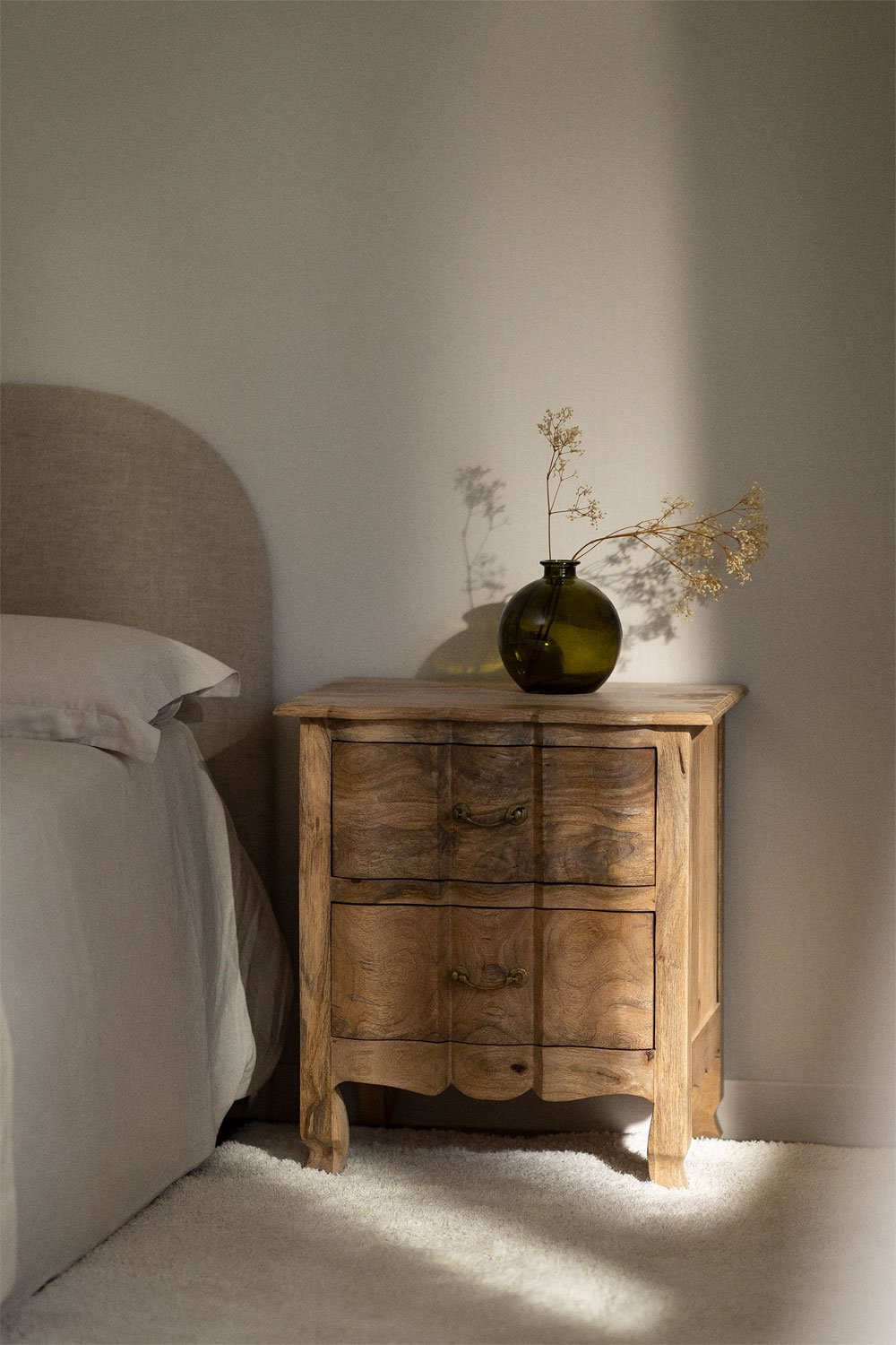 Dabina mango wood bedside table , gallery image 1