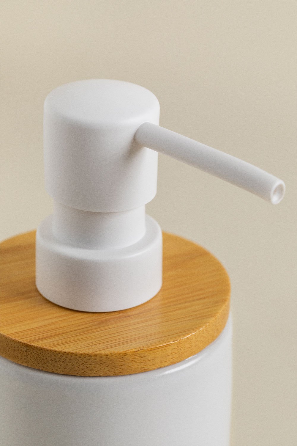 Elvan Ceramic and Bamboo Soap Dispenser, gallery image 2