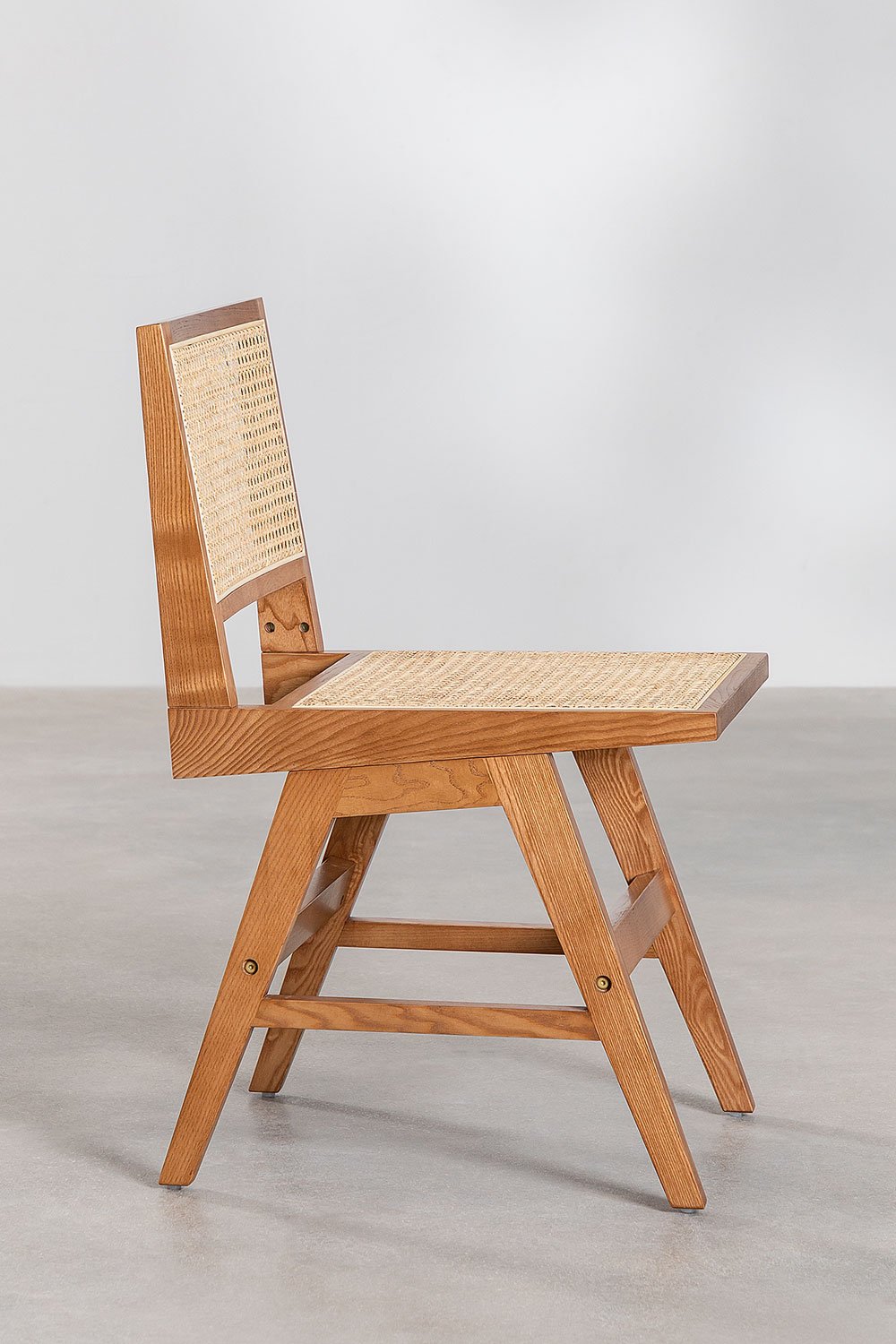 Lali ash wood and rattan dining chair, gallery image 3