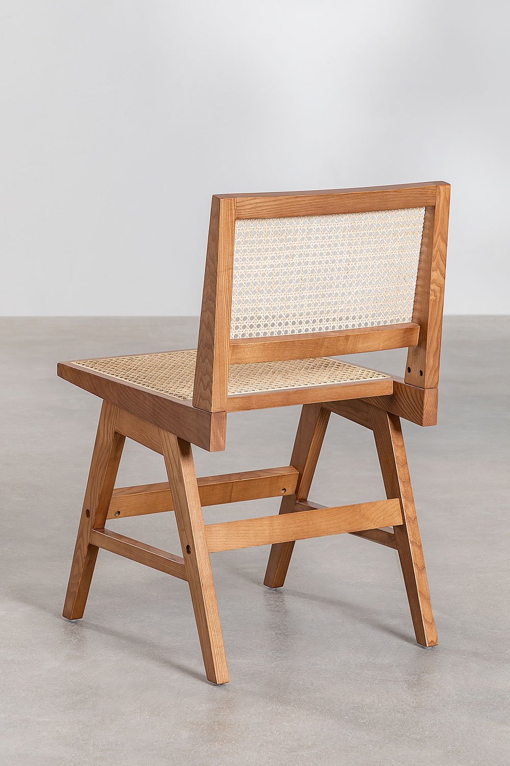 Lali ash wood and rattan dining chair, gallery image 4