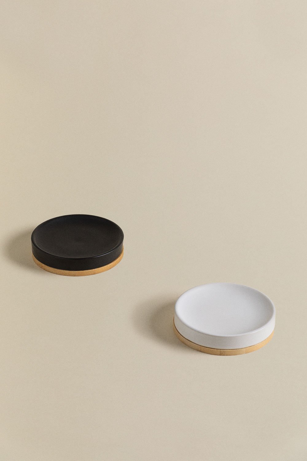 Ceramic and Bamboo Soap Dish Elvan, gallery image 5