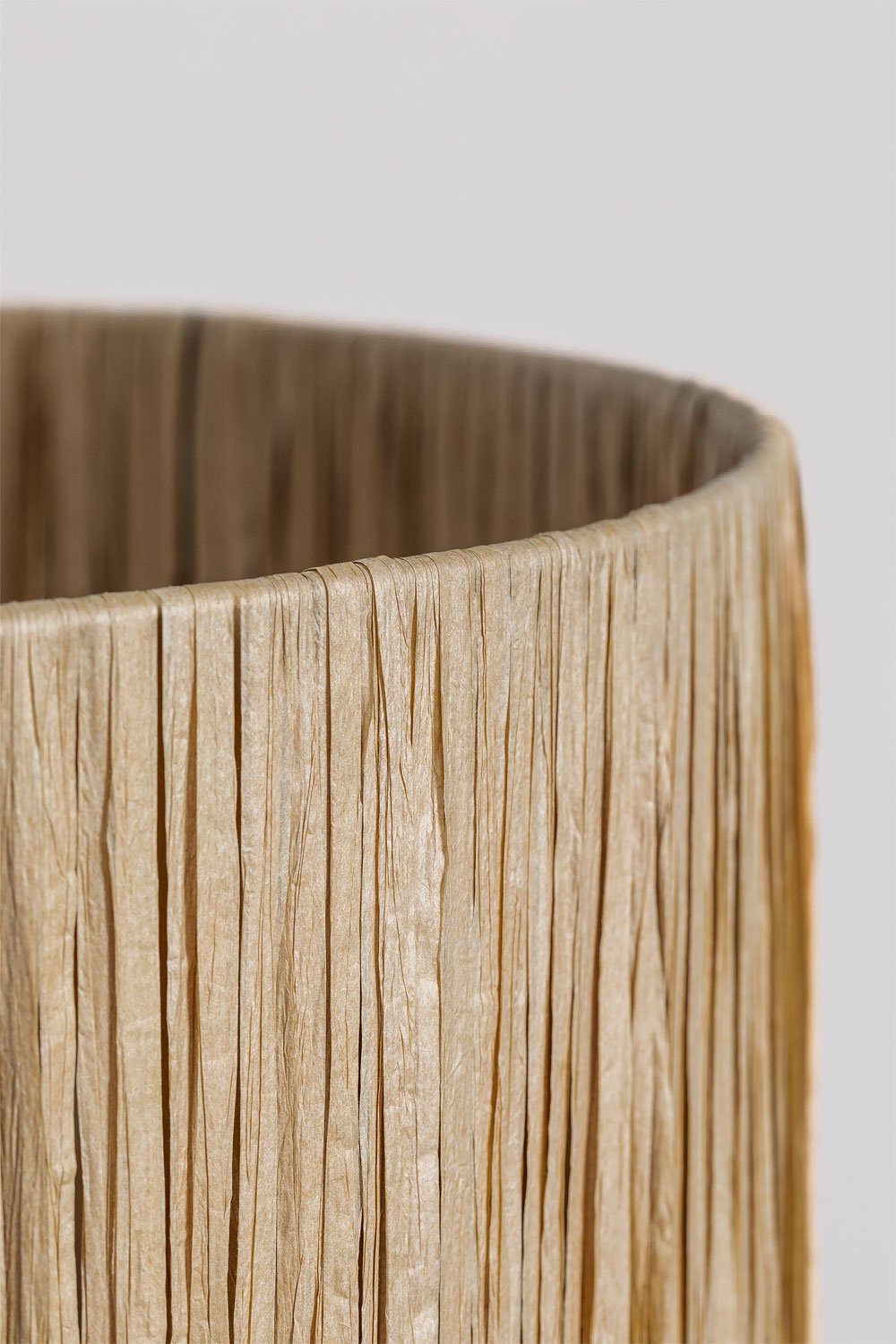 Casandra braided paper and iron floor lamp, gallery image 3