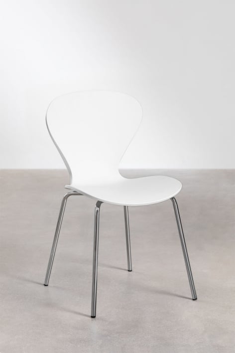 Uit pack of 2 dining chairs - White