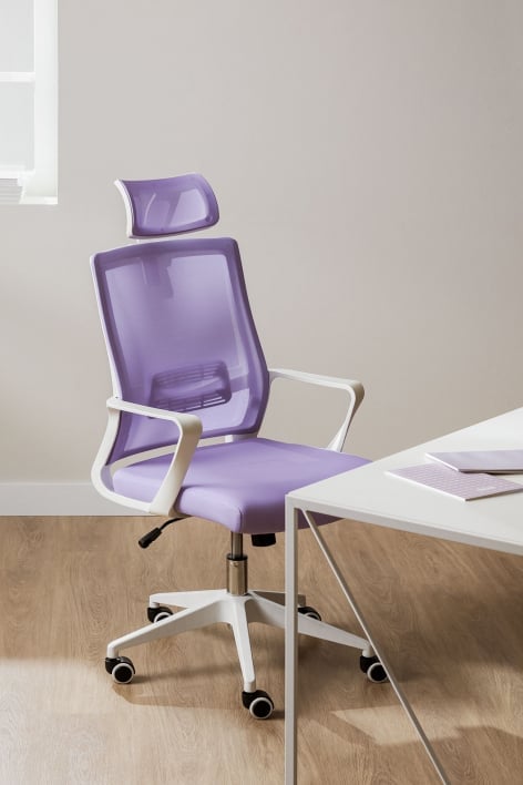 Office chair with wheels and polypropylene armrests Teill Colors