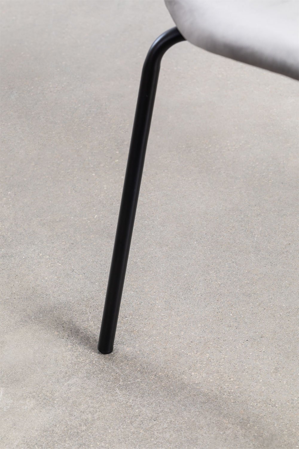 Uit pack of 4 stackable velvet dining chairs, gallery image 6