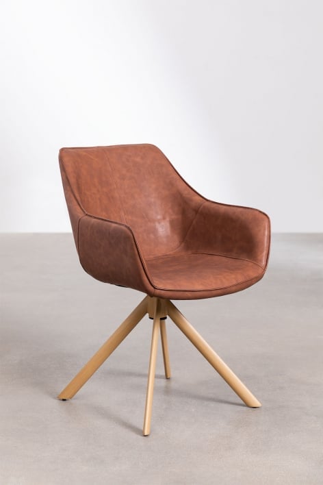 Lucy faux leather dining chair