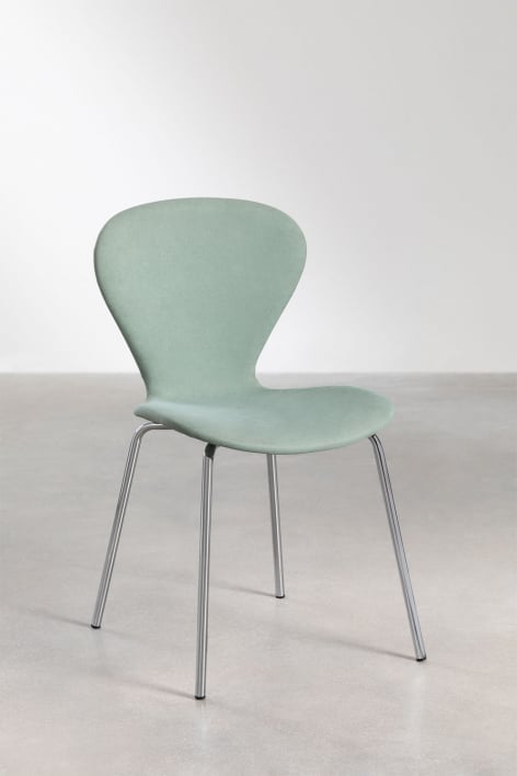 Uit pack of 2 stackable upholstered dining chairs