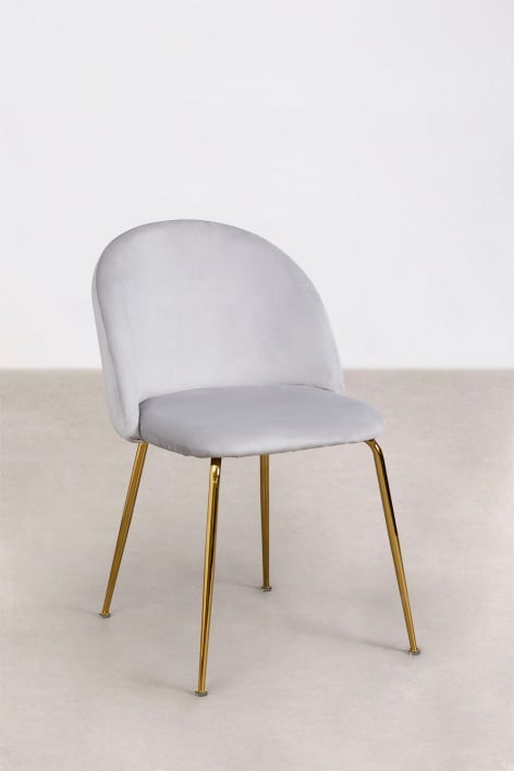 Pack 2 Velvet Dining Chairs Kana Design