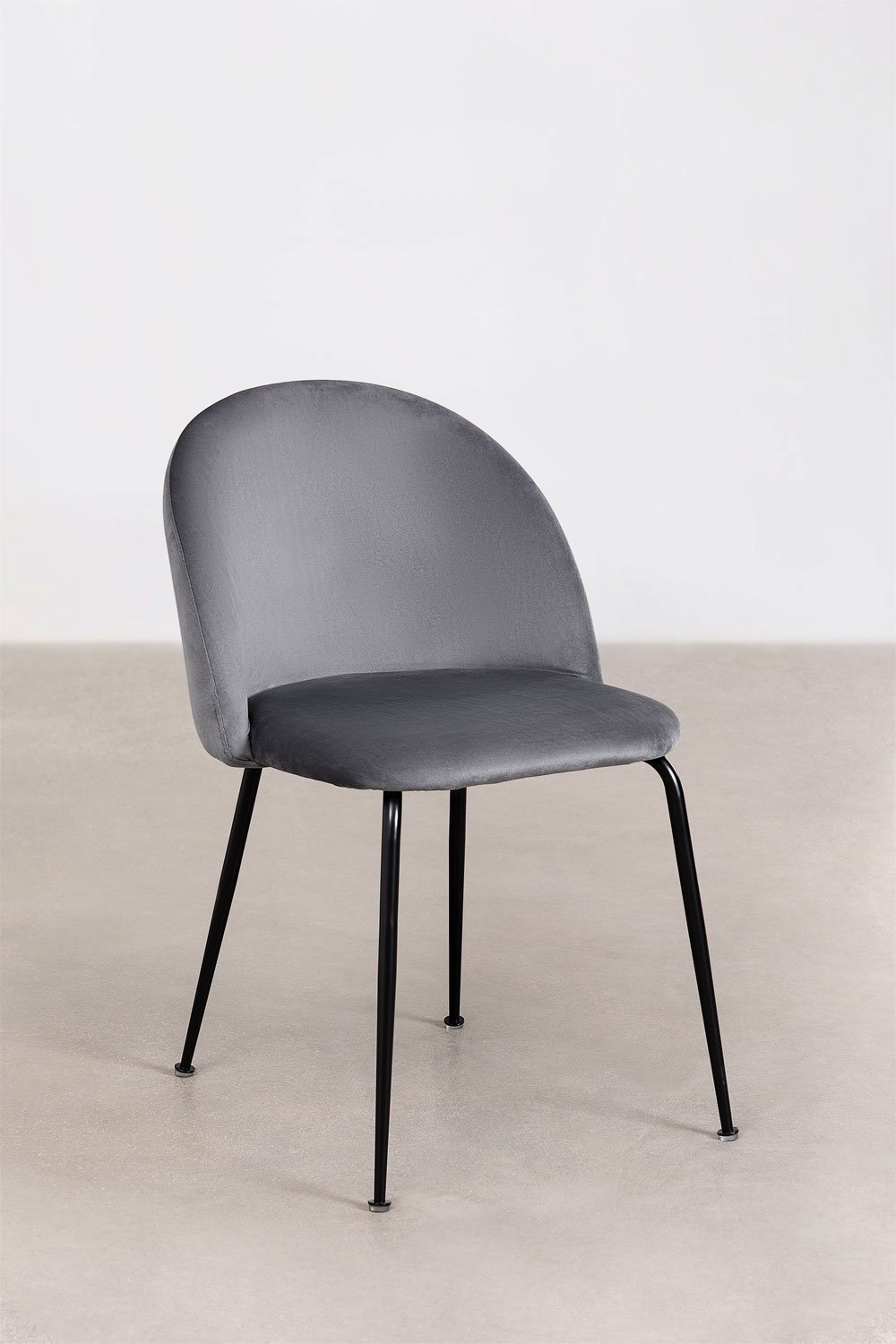 Pack of 2 Kana Design velvet dining chairs, gallery image 3