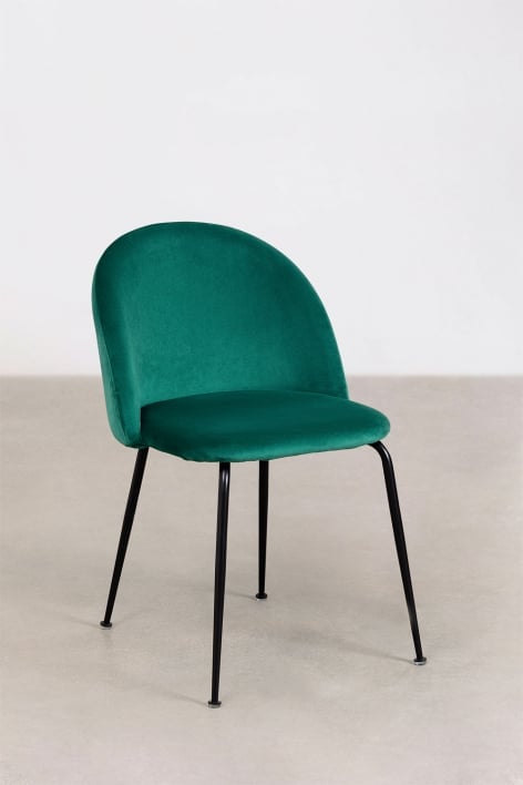 Pack 4 Velvet Dining Chairs Kana Design