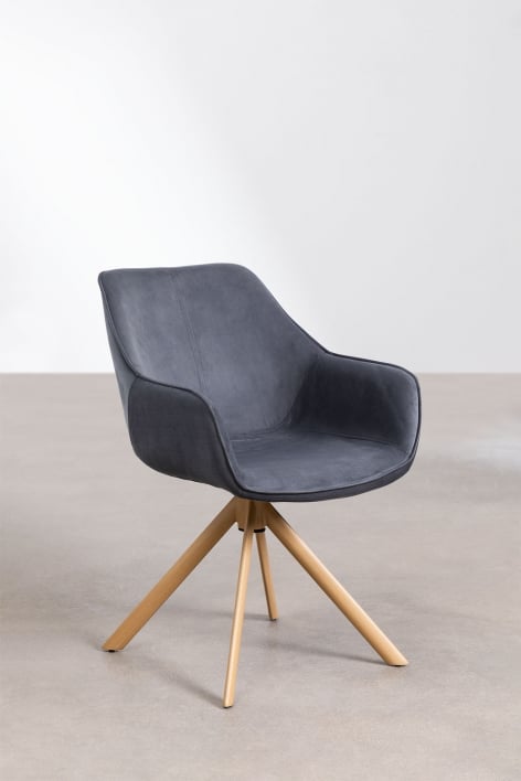 Lucy velvet dining chair - Graphite