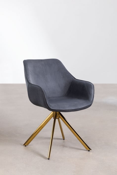 Set of 4 Velvet Dining Chairs LUCY