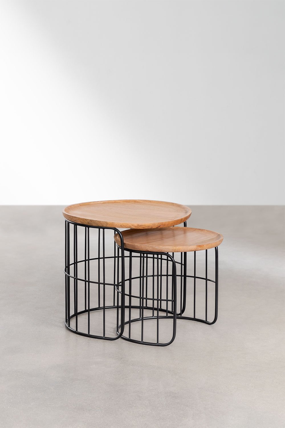 Nesting Tables in Recycled Wood Ound, gallery image 1