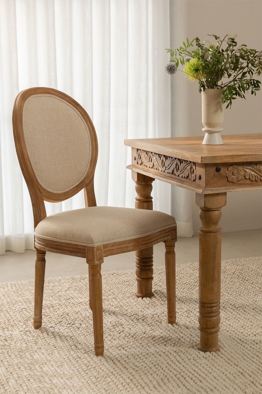 Sunna upholstered dining chair, gallery image 1