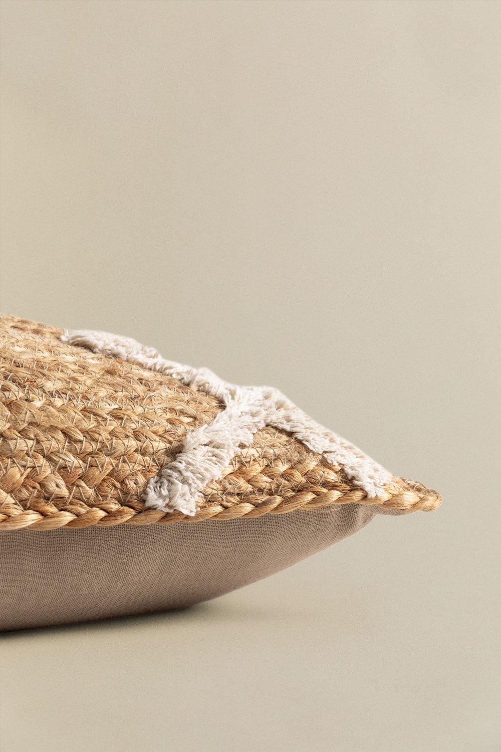 Square Jute & Cotton Cushion (45x45 cm) Bato, gallery image 3