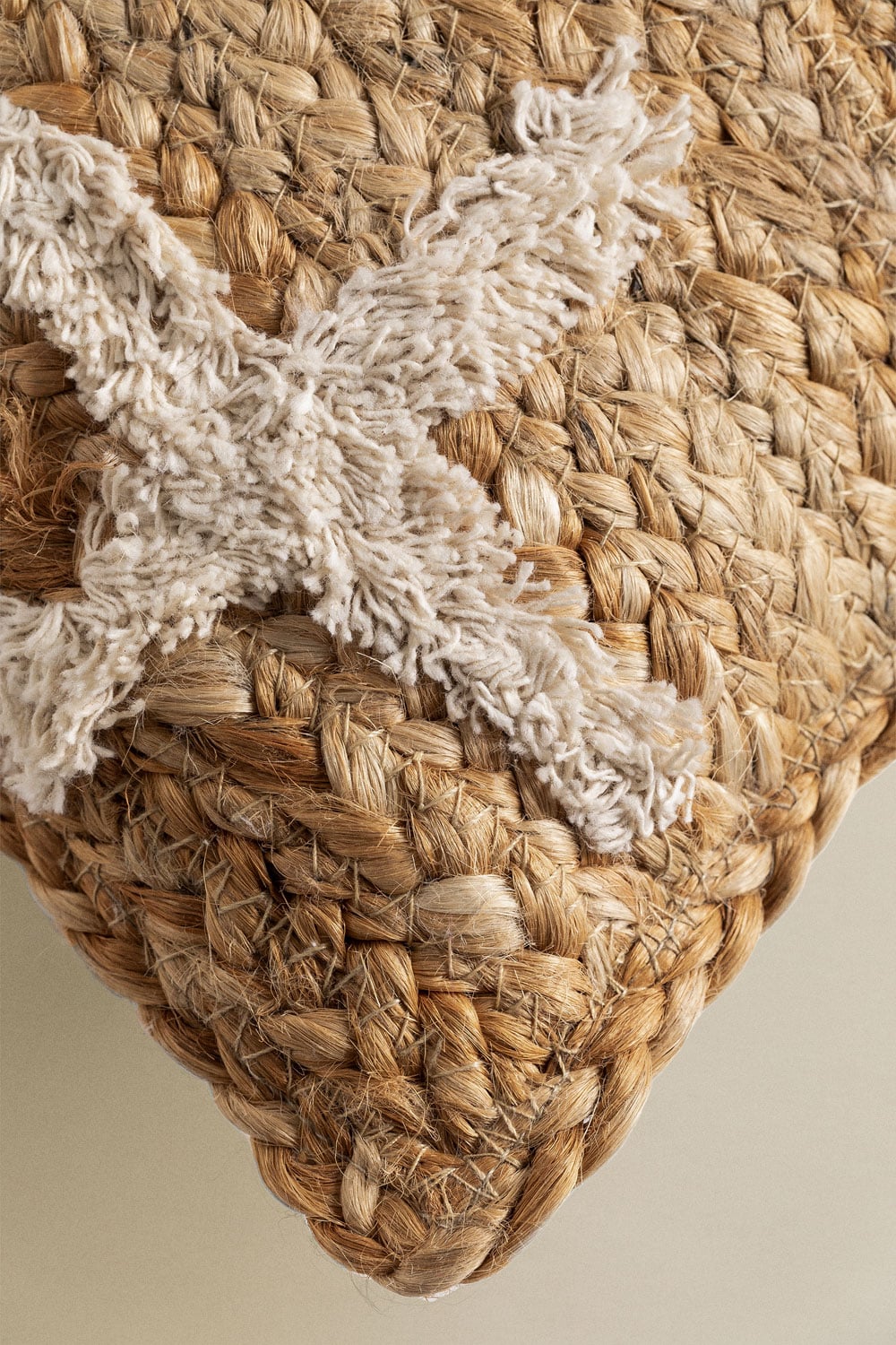 Square Jute & Cotton Cushion (45x45 cm) Bato, gallery image 4