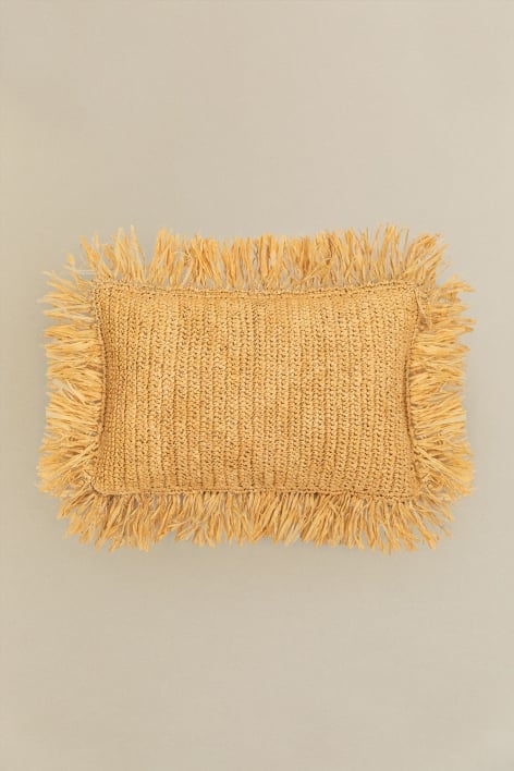 Braided Raffia Cushion (30x50 cm) Doncka