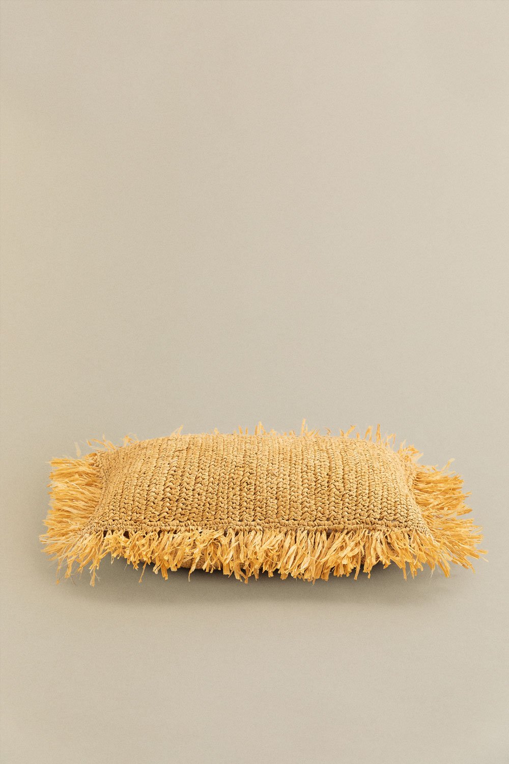 Braided Raffia Cushion (30x50 cm) Doncka, gallery image 2